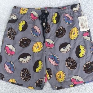 US Surf Club swim trunks doughnut print men size XL vacation party cruise beach
